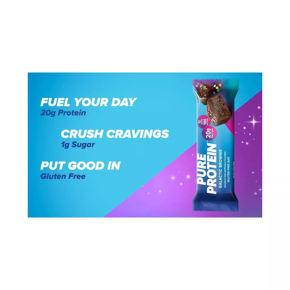 Pure Protein 20G Protein Bar - Galactic Brownie - 12Ct