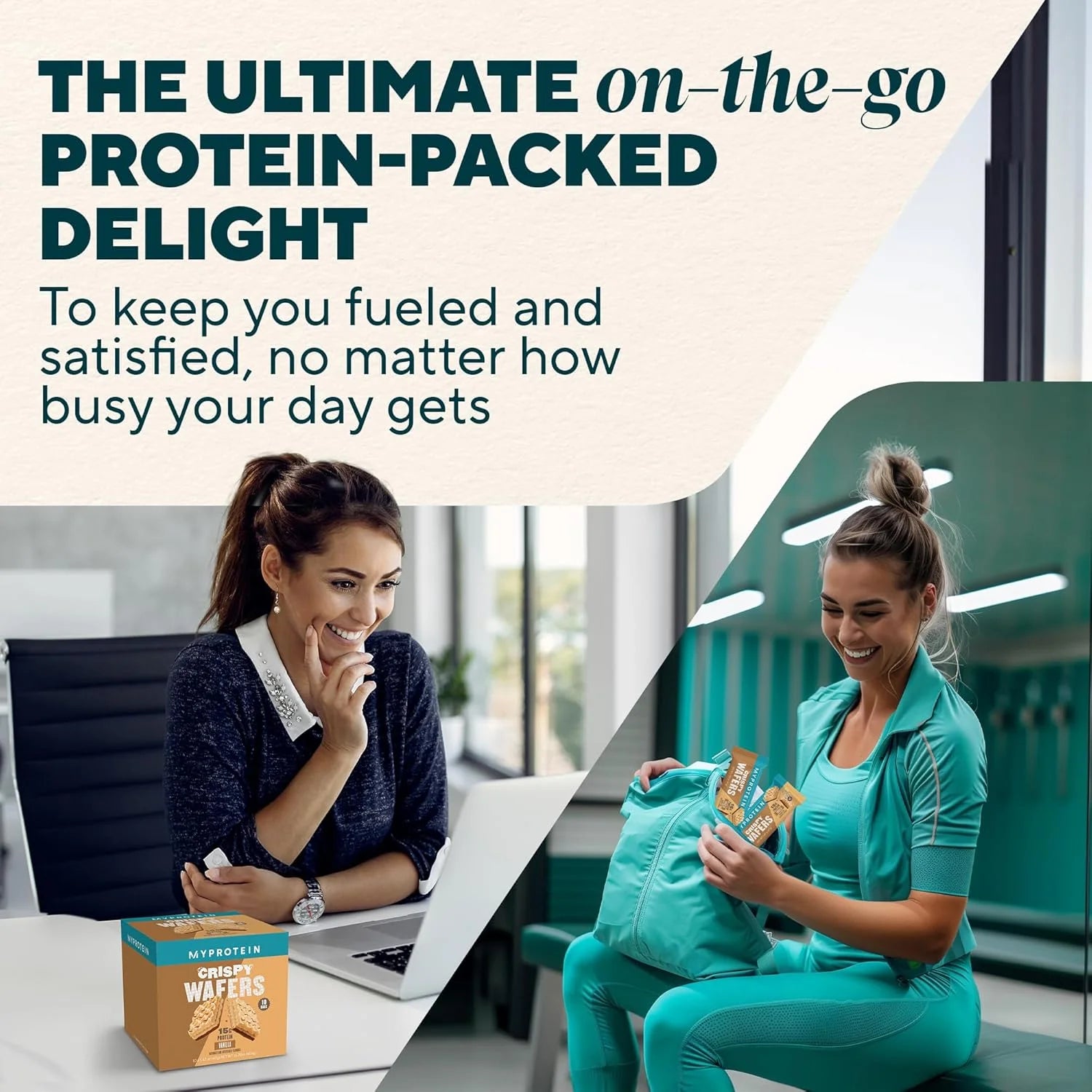 Crispy Vanilla Protein Wafers, High Protein Bars, 15G Protein, Box of 10