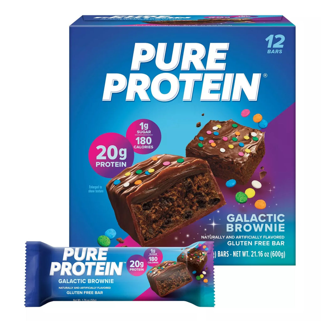 Pure Protein 20G Protein Bar - Galactic Brownie - 12Ct