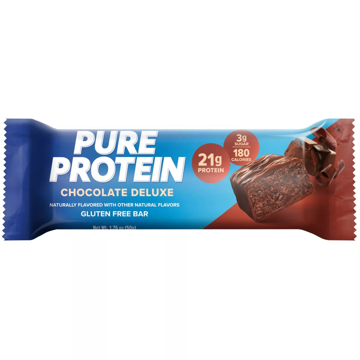 Pure Protein Chocolate Deluxe Whey Protein Isolate Bar - 21G Protein - 12Ct